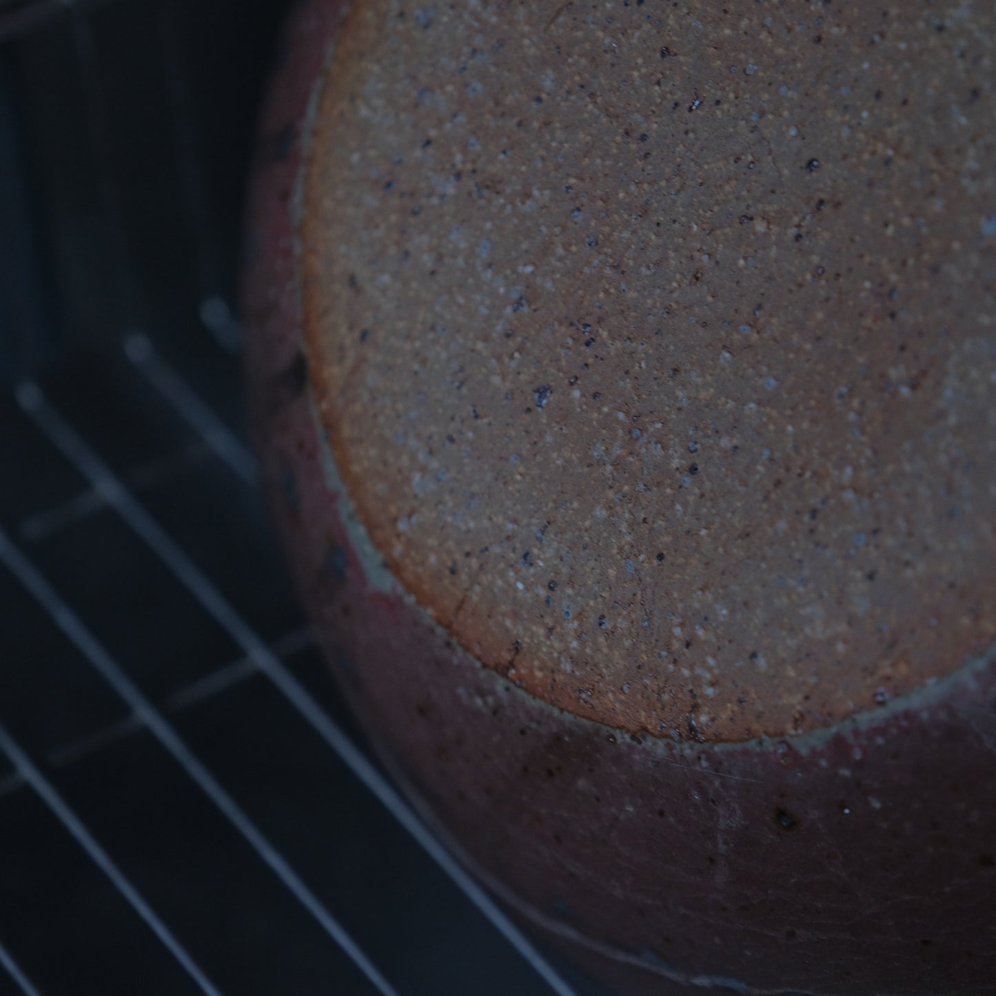 辰砂釉四方流掛八寸鉢 / 倉敷青木窯(三宅康太)