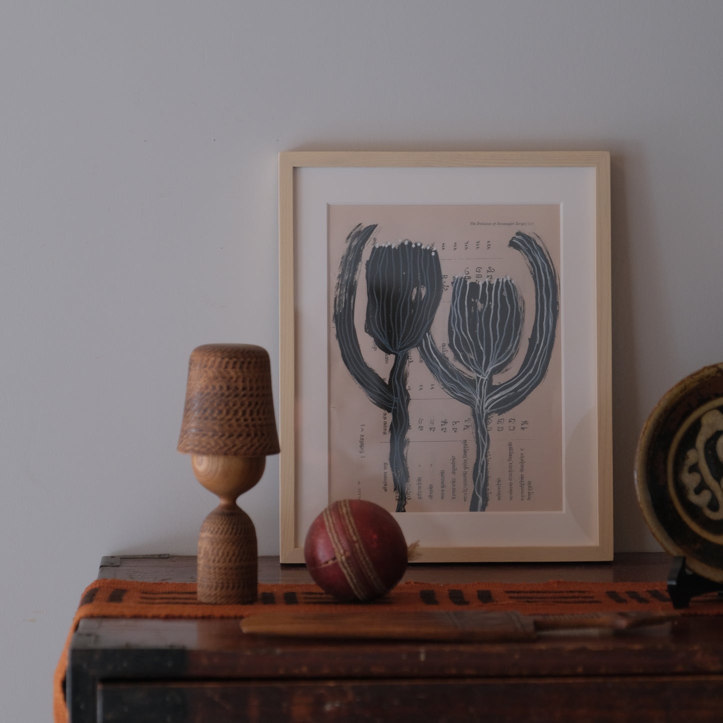 RAKUGAKI 【HANDS UP FLOWER - B】 / ENOMA PAINTING