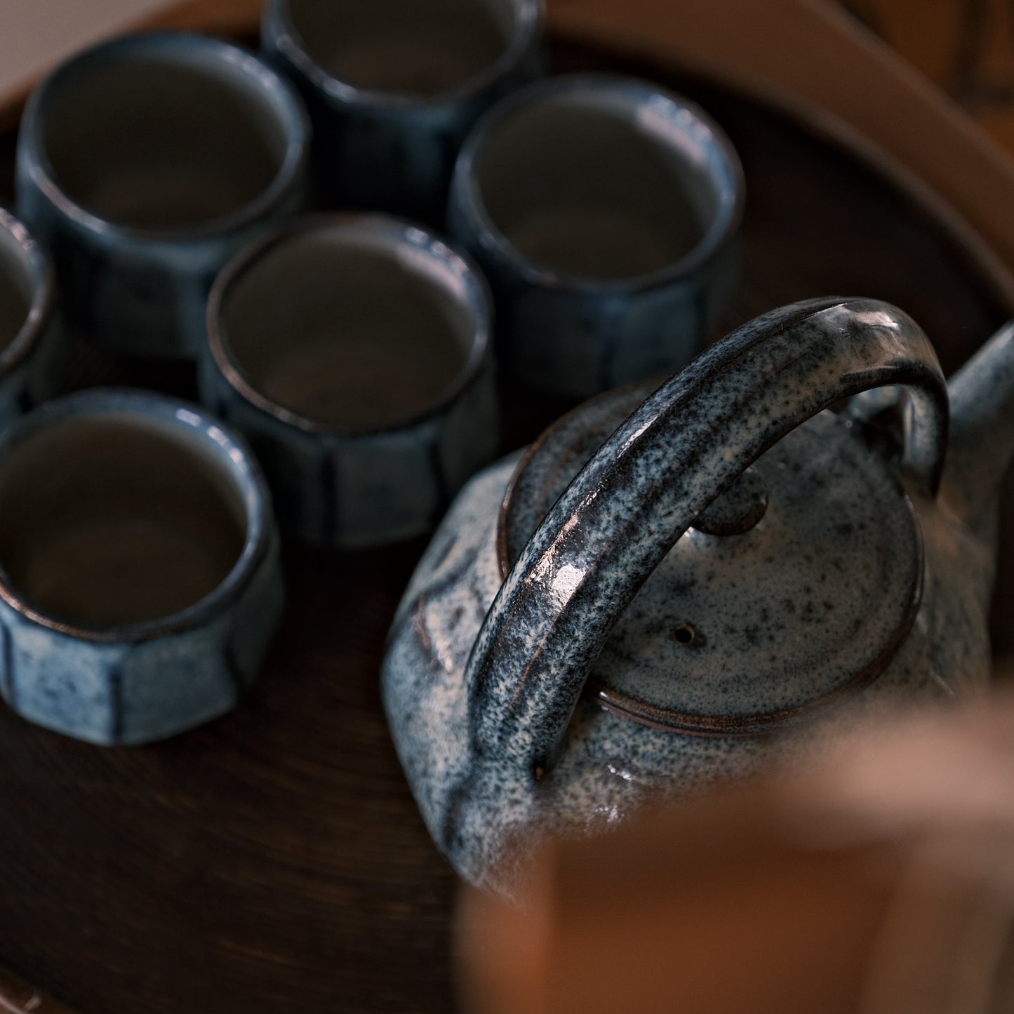 海鼠釉面取湯呑み/湯町窯