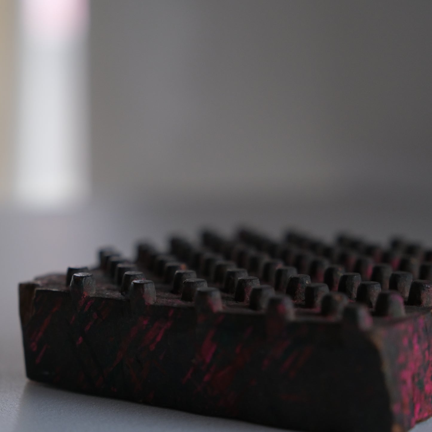 geometric wood block - D(ブロックプリントの版木 ) / インド