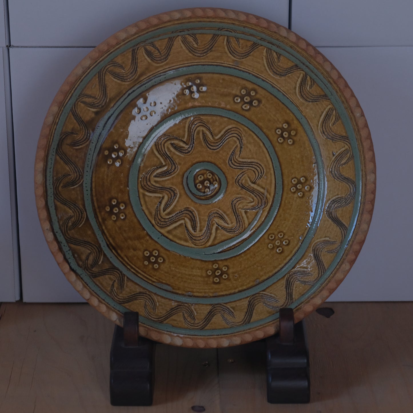 飴釉尺一寸大鉢 / 羽島焼