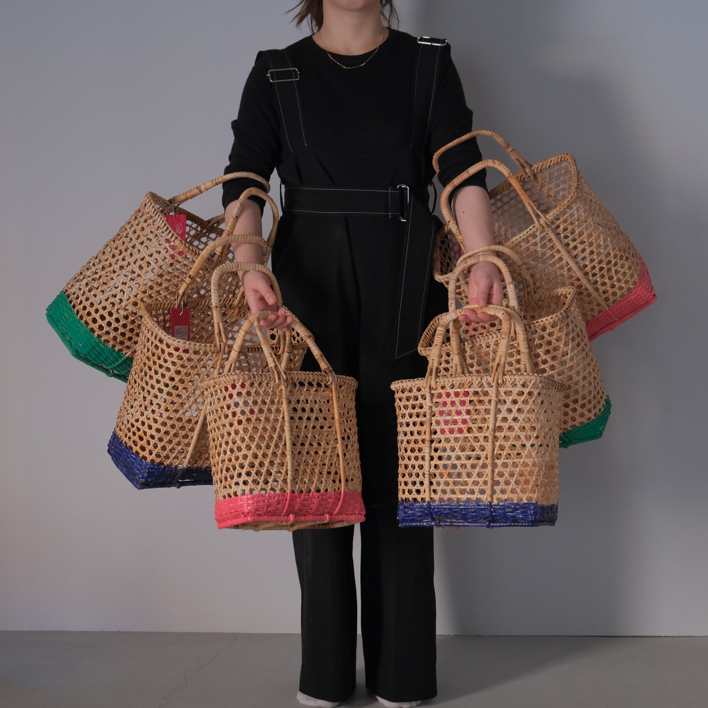 paint rattan basket - medium