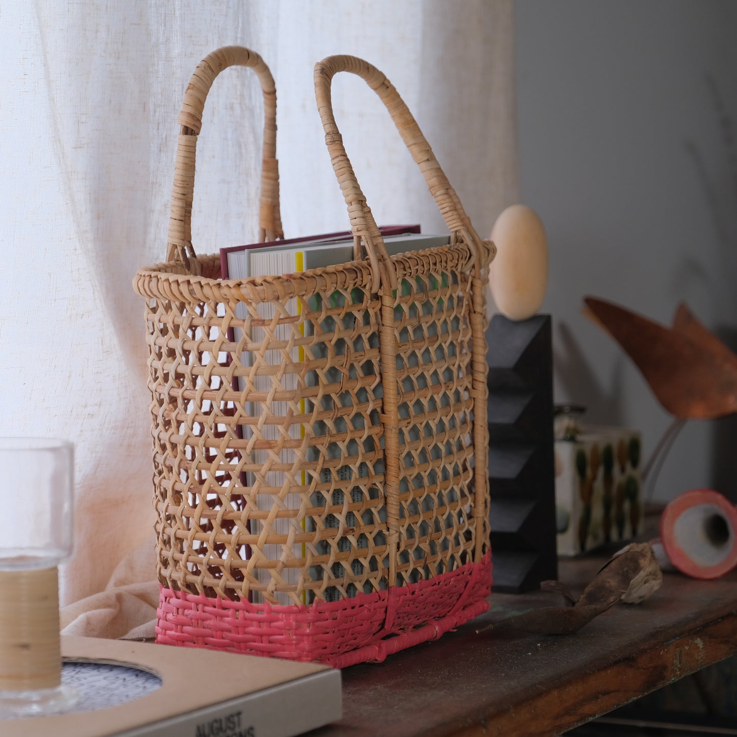 paint rattan basket - medium