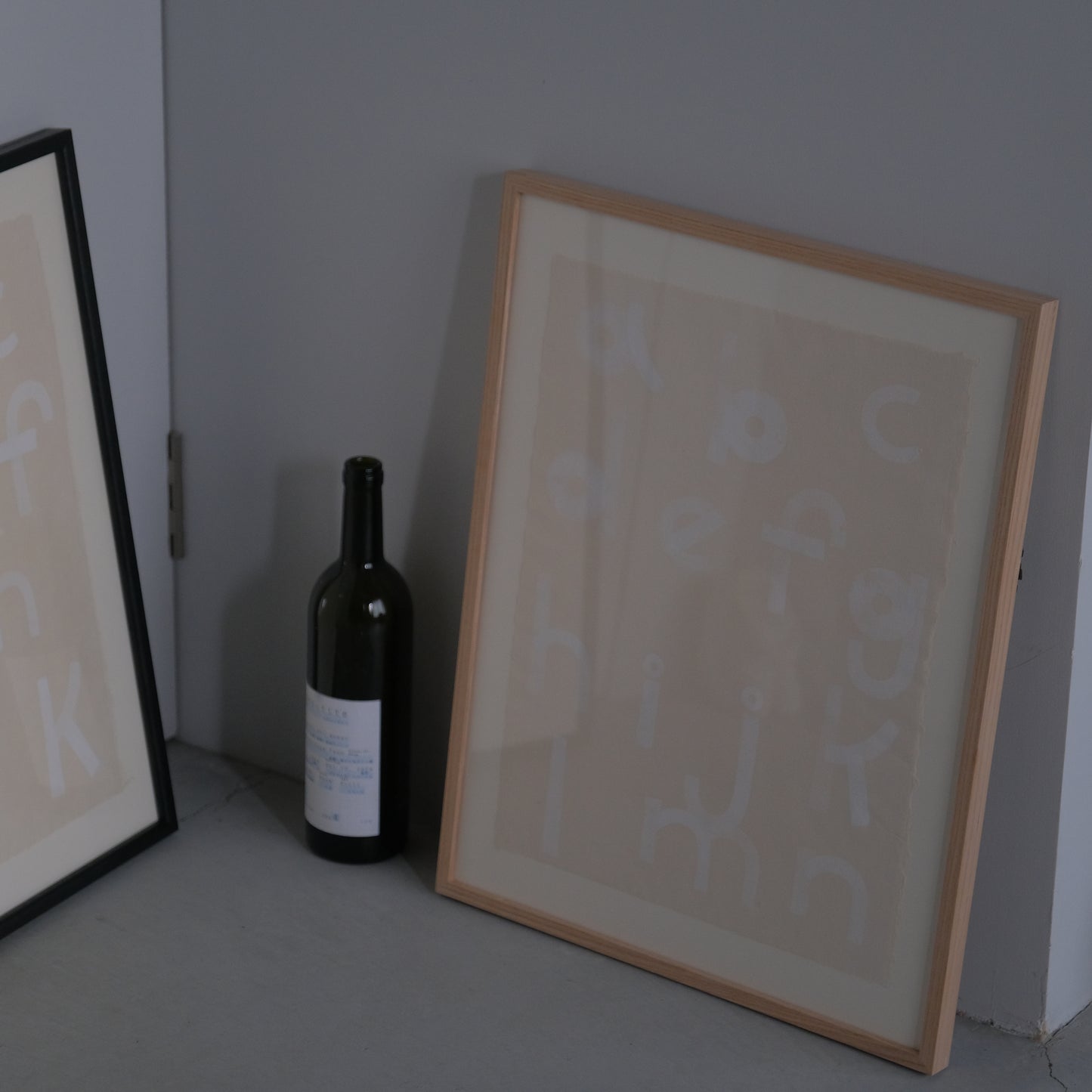 型絵染めアルファベット(木フレーム） / 長沼由梨子