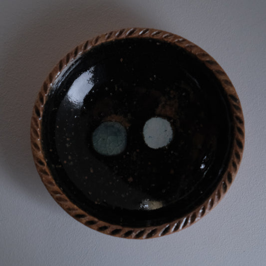 点打4.5寸皿 / 倉敷青木窯（三宅康太）