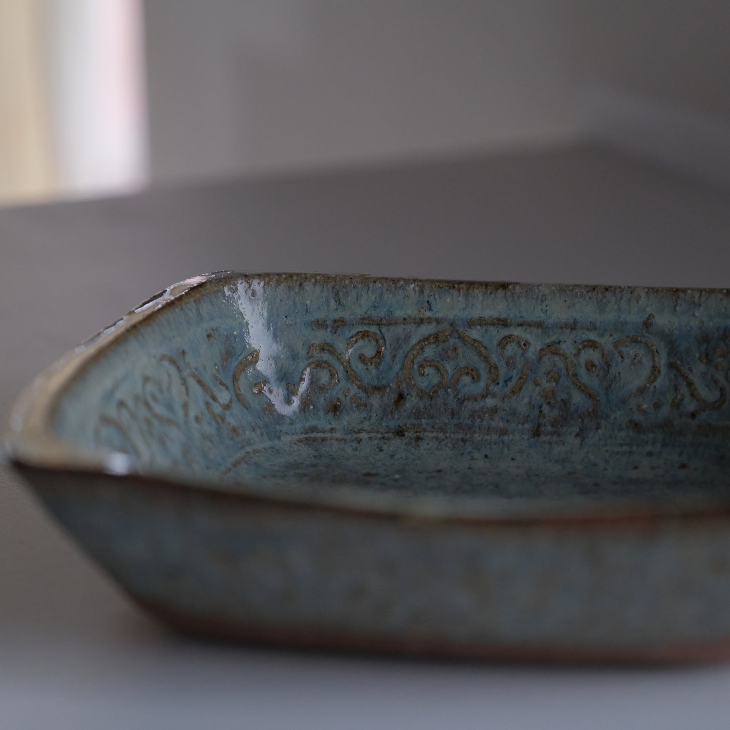 糠釉紋押角鉢 / 倉敷青木窯（三宅康太）