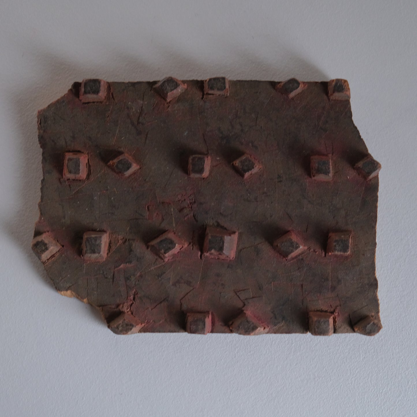 geometric wood block - F（ブロックプリントの版木 ） / インド