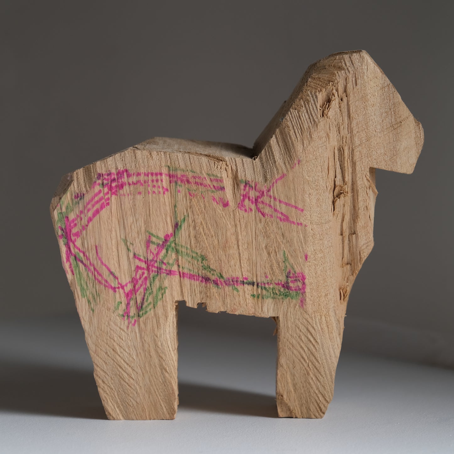 WOODEN SCULPTURE -馬-