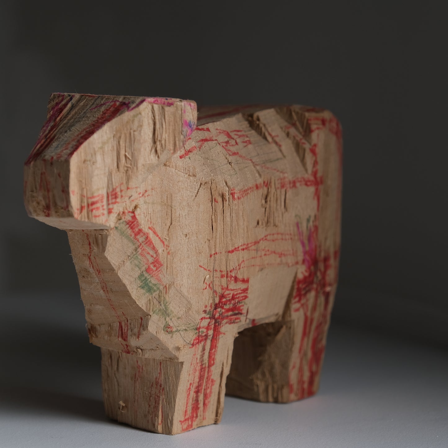 WOODEN SCULPTURE -牛-