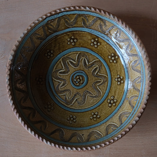 飴釉尺一寸大鉢 / 羽島焼