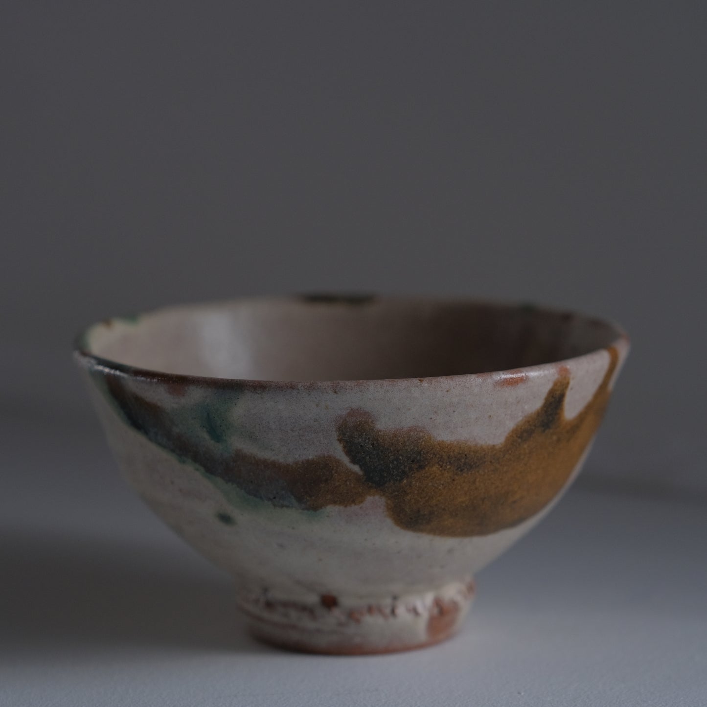 三彩五寸碗/羽島焼