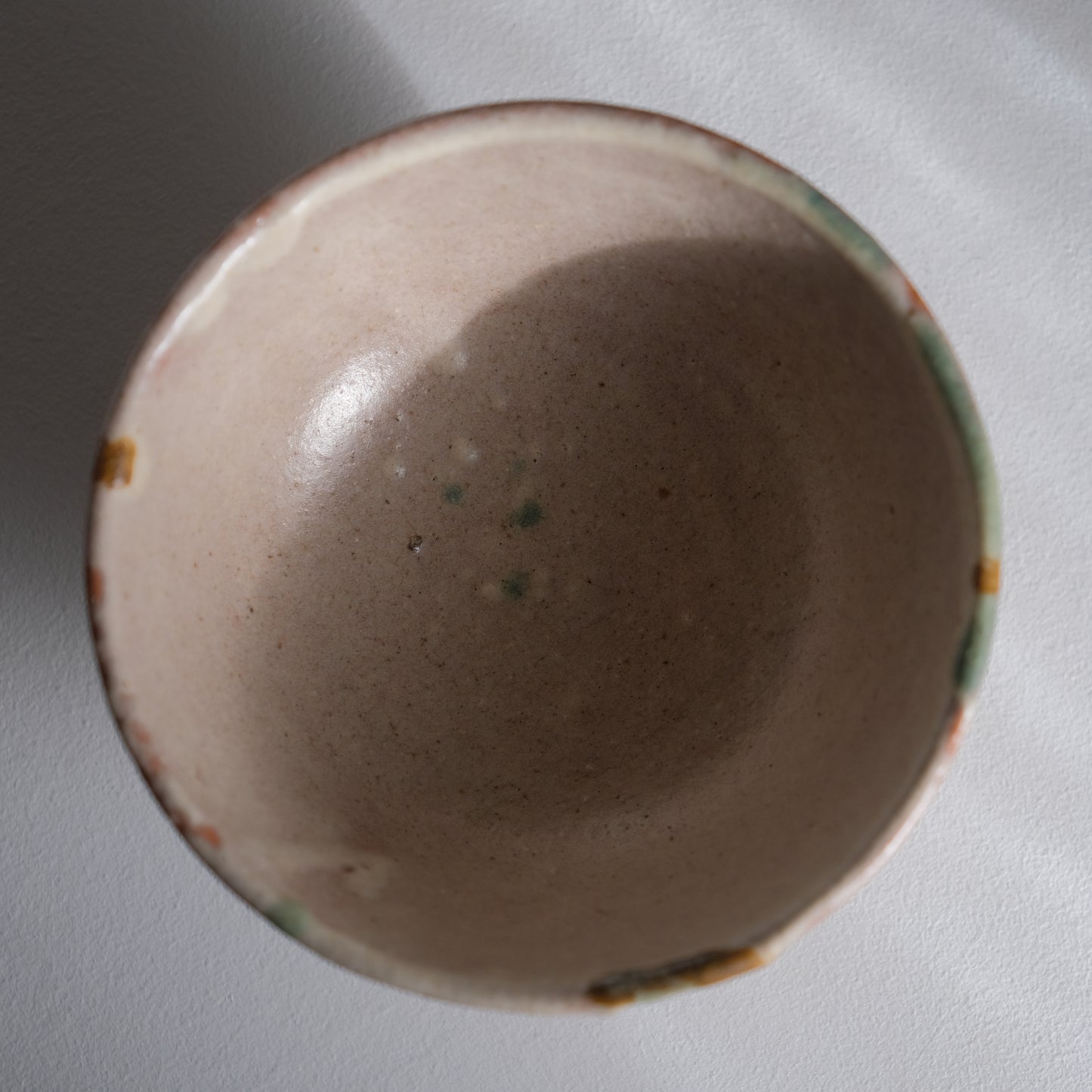 三彩五寸碗/羽島焼