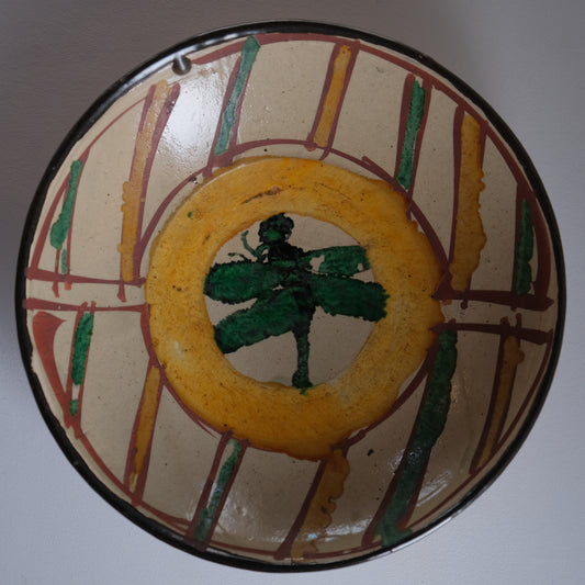 蜻蛉色絵尺皿 / 合田好道