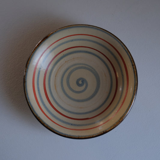 輪線紋五寸皿 / 沖縄