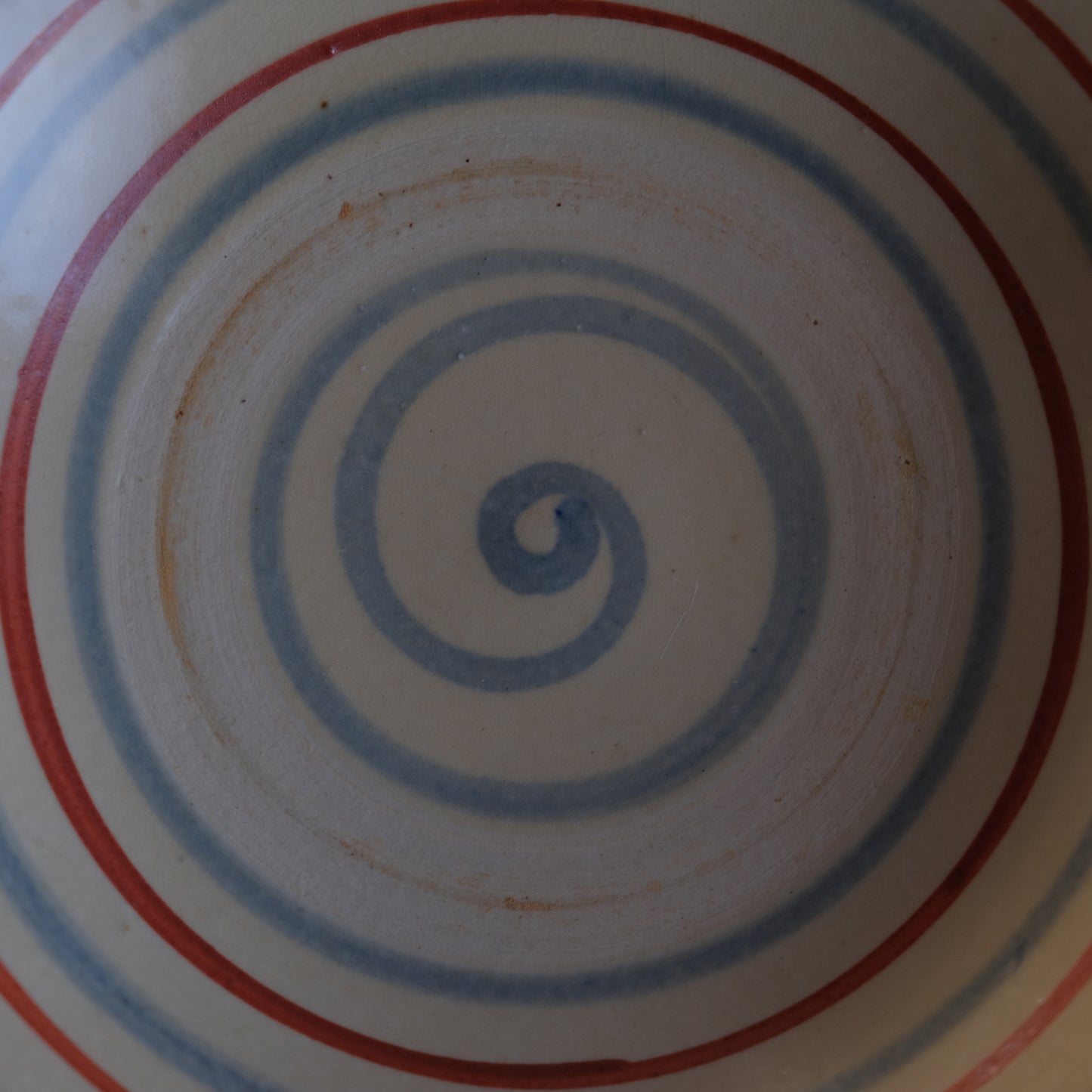 輪線紋五寸皿 / 沖縄