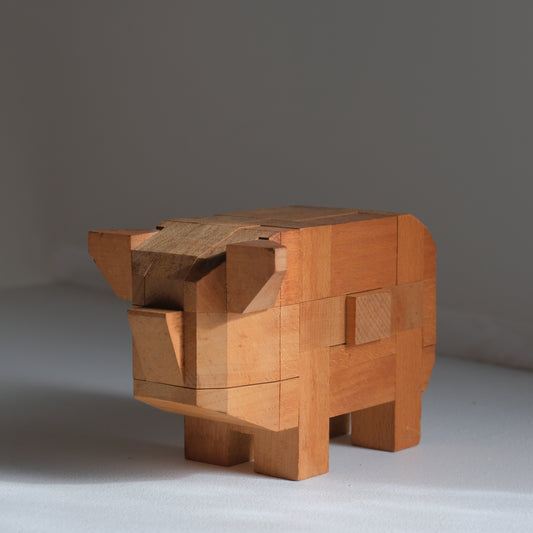 組木パズル - ブタ- / 山中組木工房
