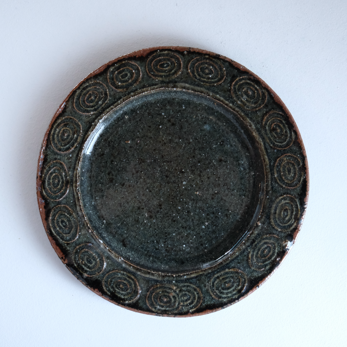 六寸紋押リム皿 - H  / 倉敷青木窯